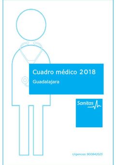 Cuadro médico Sanitas Guadalajara